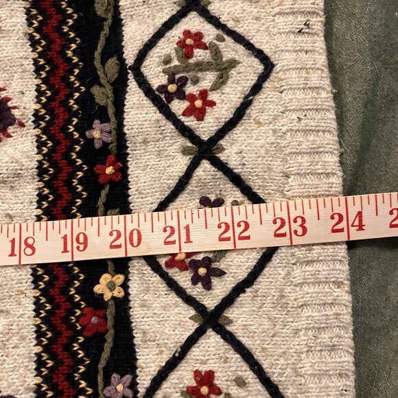 Vintage Northern Reflections Sweater Vest Womens Fall Leaf Granny Knit 90s - Picture 6 of 6